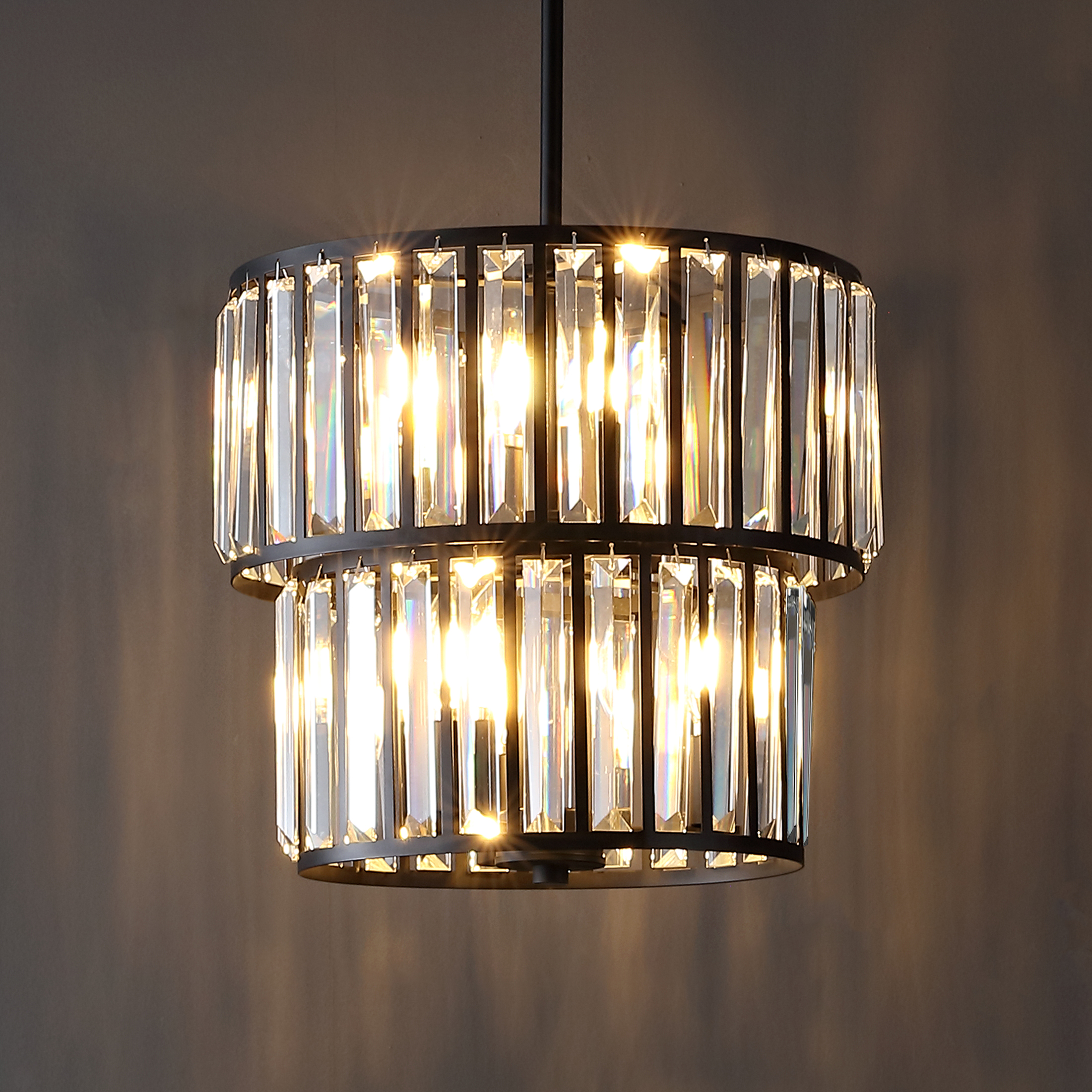 SAFAVIEH Crissa 6-Light Mid-century Black Metal Chandelier