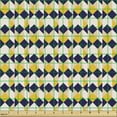 thumbnail image 2 of Ambesonne Geometric Fabric by the Yard Upholstery, Folk Aztec Culture Ethnic, 1 Yard, Indigo Beige and Mustard, 2 of 5