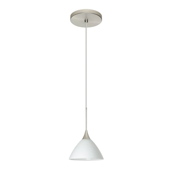 Besa Lighting - Domi-One Light Cord Pendant with Flat Canopy-5 Inches Wide by 10