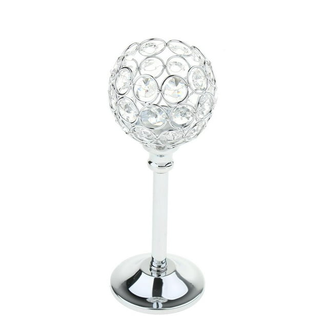 GUOOL CRYSTAL TEA LIGHT PILLAR CANDLE HOLDER HOME WEDDING PUB CAFE DECOR -M M