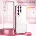 thumbnail image 2 of S 24 23 22 21 Luxury Plating Transparent Case For Samsung Galaxy S24 S23 S22 S21 Fe Plus Ultra 5g Silicone Back Cover S23fe, 2 of 5