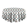 thumbnail image 5 of White Bigfoot and Pine Tree Pattern Round Tablecloth 60"x60",Wrinkle Wipeable Table Cloth for Kitchen Dining Room Picnic Patio Party, 5 of 6