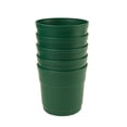 thumbnail image 4 of Austin Planter Plastic Flower Pots with Saucers, 4 inch, Hunter Green, 5 Pack, s Planter, Nursery Planter, Colorful Pots with Saucers, 4 of 5