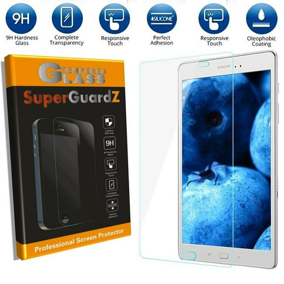 For Samsung Galaxy Tab A 8.0 - SuperGuardZ Tempered Glass Screen Protector, 9H, Anti-Scratch, Anti-Bubble, Anti-Fingerprint