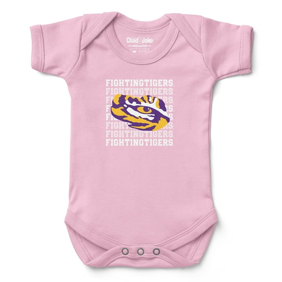 Infant Chad & Jake Light Pink LSU Tigers Retro Bodysuit