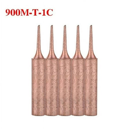 

BUYISI 5pcs 900M-T Copper Soldering iron tips Lead-free welding solder tip 933.907.951 900M-T-1C