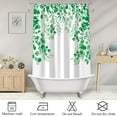 thumbnail image 4 of Emerald Green Eucalyptus Shower Curtain for Bathroom with 12 Hooks, Waterproof Enhanced Shower Curtains with Eucalyptus Leaf Plant Pattern, Watercolor Botanical Shower Curtain-72 x72, 4 of 6