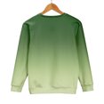 thumbnail image 6 of Women's Ombre Gradient Sweatshirt, Drop Shoulder Crewneck Pullover, Color Fade Long Sleeve Top, Casual Color Transition Blouse, Soft Stretch Knit Comfort Wear Green M, 6 of 10
