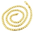 thumbnail image 2 of 14k Yellow Gold Miami Cuban Link Solid Chain Necklace with Lobster Claw Clasp 5mm Wide 22 Long, 2 of 3