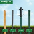 thumbnail image 4 of FENHRTVM Fence Post Driver 12 LB Heavy Duty Black Post Pounde with Handle for U Fence Post Wooden Post, 4 of 6