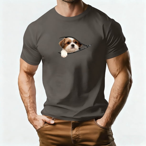 Tops para hombre, blusas y camisas de manga corta con cuello redondo para hombre, camiseta deportiva informal con estampado de corazones a la moda para hombre, blusa de poliéster de manga corta con cu