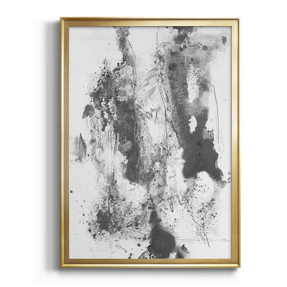 Graphite Abstract III Premium Framed Print, in Gold, Black, or Silver - Ready to Hang