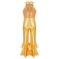 thumbnail image 4 of iEFiEL Girls Metallic Ballet Dance Unitard Gymnastics Performance Leotard, 4 of 7