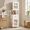 White, variant on Tall Freestanding Bathroom Storage Cabinet with Doors and Drawer, Maple Finish