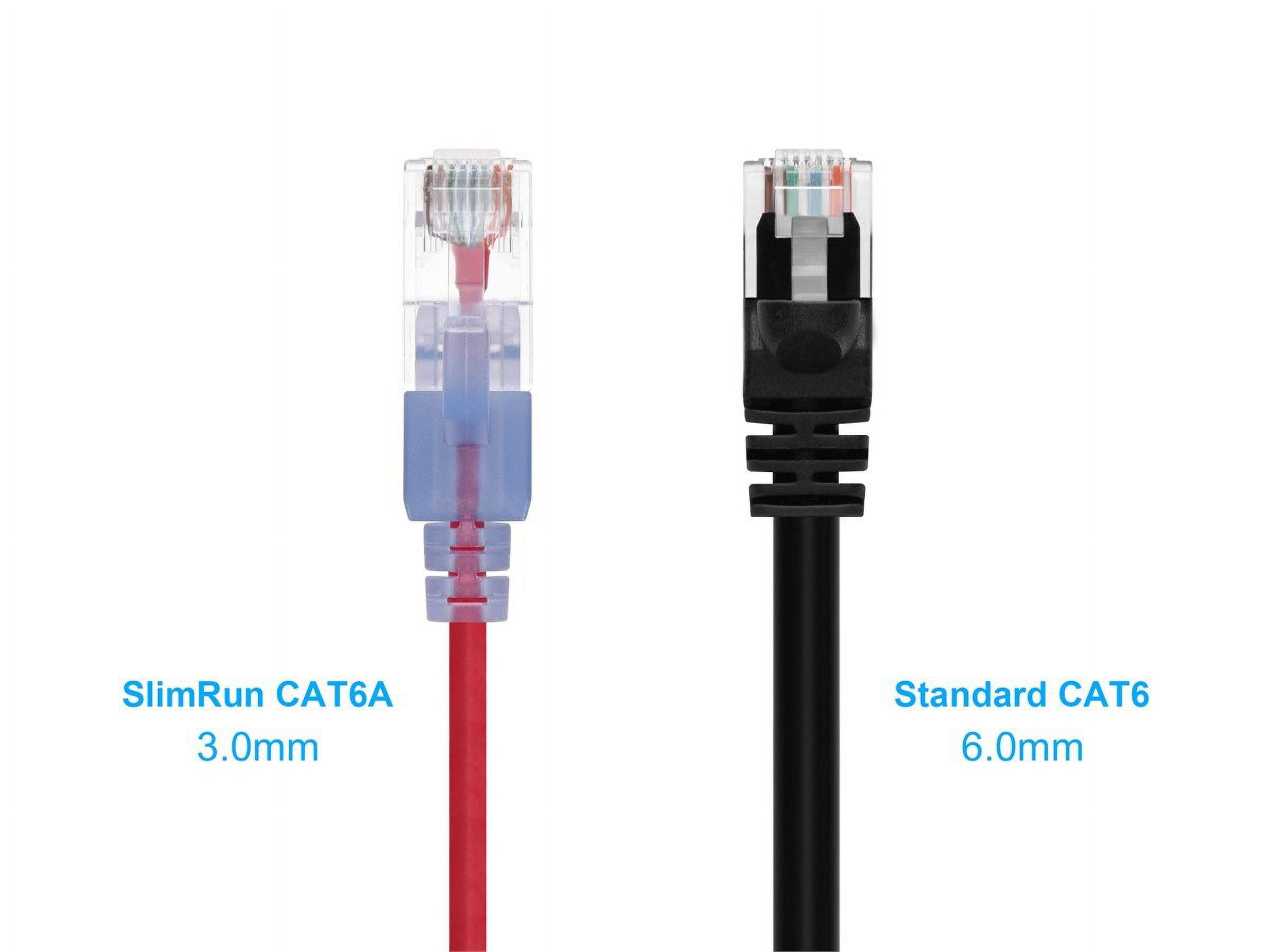 Monoprice Cat6A Ethernet Patch Cable - 7 Feet - Red (10 Pack) Snagless RJ45 550Mhz UTP Pure Bare Copper Wire 10G 30AWG - SlimRun Series