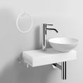 thumbnail image 4 of OUNONA Wall Mounted Towel Rings White Round Towel Holder for Bathroom with Quick Access 1Pcs, 4 of 7