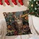 thumbnail image 5 of Funda de almohada estilo campestre con gatitos, inspirada en bordados de imitación, ideal para decoración del hogar. Funda de almohada de poliéster., 5 of 6