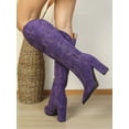 thumbnail image 2 of Women's Embroidery Detail Chunky Heel Fashionable Western Cowboy Boots With Outdoor Charm, 2 of 4