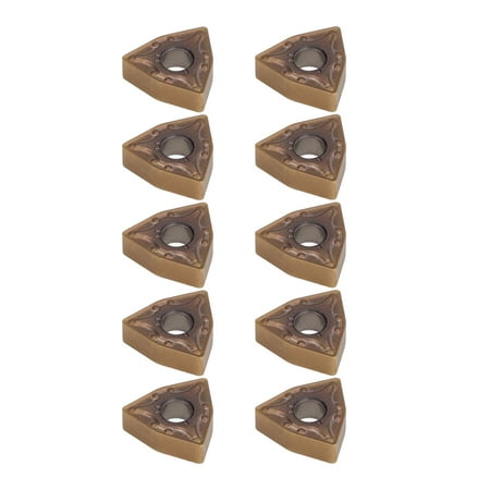

Turning Inserts Blades Impact Resistance 1000° Stress Spraying Lathe Insert Tip Cemented Carbide 10Pcs 0.8 R Angle For Rough Machining Stainless Steel Series