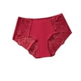 thumbnail image 2 of Women's Cotton Underwear Women's Large Size High Waist Breathable Thin Thong Lace Breathable Seamless Underwear Red XXL, 2 of 7