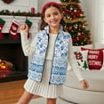thumbnail image 3 of Xoenoiee Blue Rose Floral Print Vest Zip Up Jacket Sleeveless Stand Collar with Pockets Toddler Girls Fleece Vest Fall Winter Warm Outerwear, 4T, 3 of 7