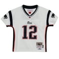 thumbnail image 2 of Toddler Mitchell & Ness Tom Brady White New England Patriots 2000 Legacy Replica Jersey, 2 of 3