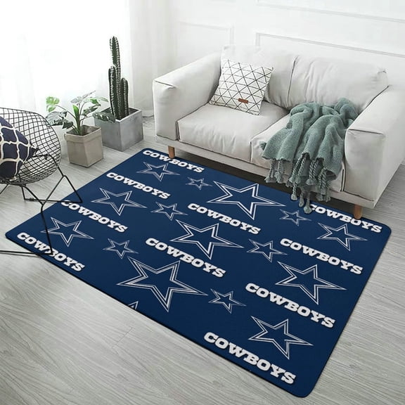 Football Cowboys Carpet for Home Decoration Soft Comfy Rugs for Bedroom Living Room Bathroom Entrance Non-slip Comfort Mat