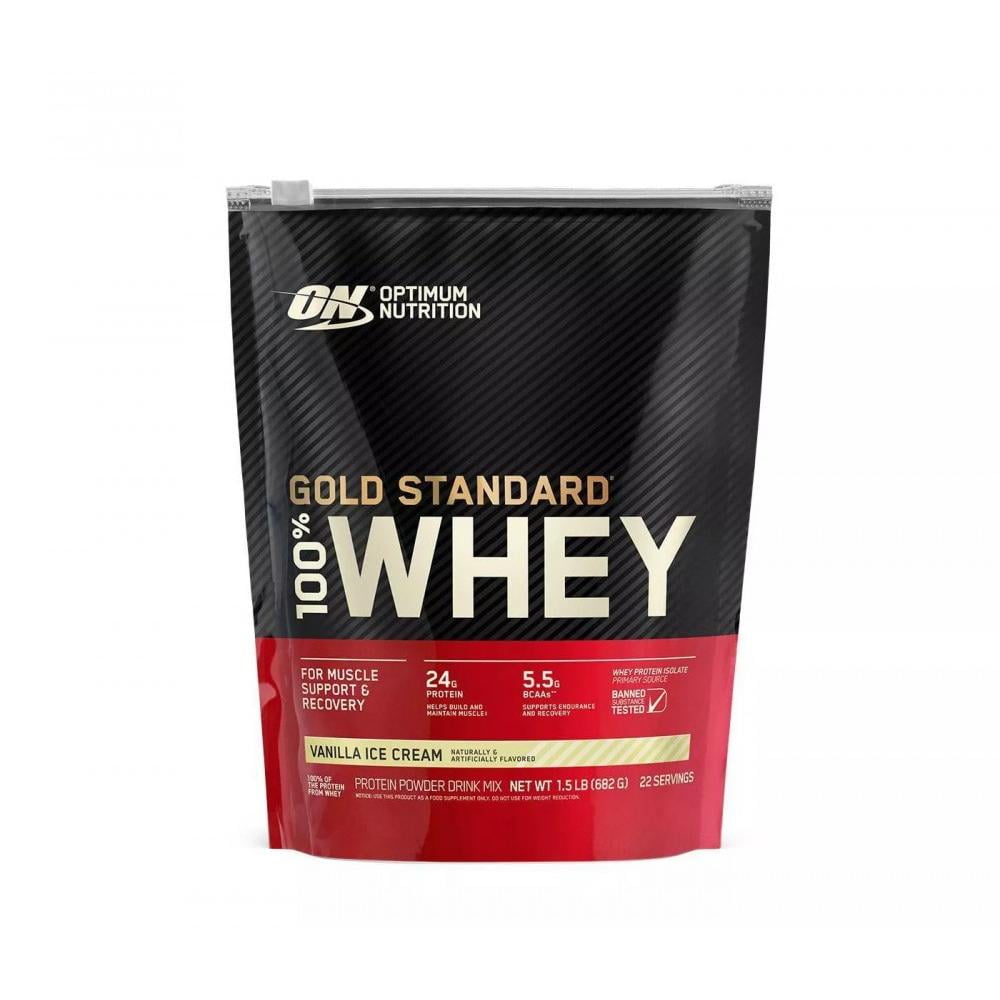 Optimum Nutrition, Gold Standard 100% Whey, Protein Powder, Vanilla Ice Cream, 1.5lb
