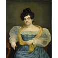 thumbnail image 2 of Petrus van Schendel 12x14 Gold Ornate Wood Frame and Double Matted Museum Art Print Titled - Portrait of Adriana Johanna Van Wijck, Wife of Johannes Ploos Van Amstel (1829), 2 of 4