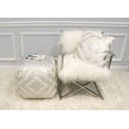 thumbnail image 6 of Pasargad Home  Grandcanyon Cotton Pouf Silver 17" x 17" Geometric, 6 of 6