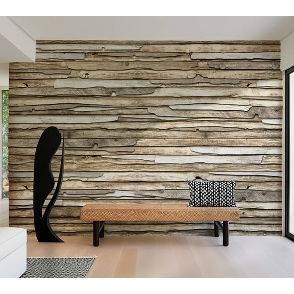 Tiptophomedecor Background & Patterns Wallpaper Wall Mural - Wooden Puzzle