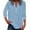 BU1 Shirts, variant on CAIVO Women's Shirts Solid Color V Neck Button Up 3/4 Sleeve Tops Summer Blouse Holiday Back To School Dailywear