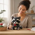 thumbnail image 6 of Crochetta Crochet Kit for Beginners - Crochet Starter Kit, Crochet Raccoon Doll DIY Kit, Learn to Crochet Kits for Adults, DIY Knitting Supplies, Rose‑Holding Raccoon(Black), 6 of 6