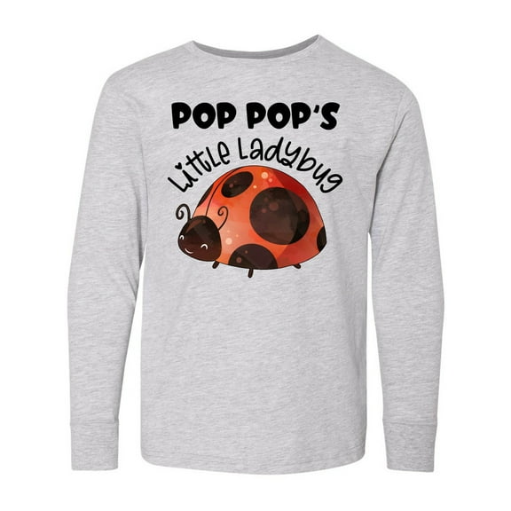 Inktastic Pop Pop's Little Ladybug Long Sleeve Youth T-Shirt