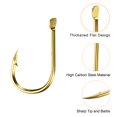thumbnail image 4 of Uxcell 11# 0.45" J Shape High Carbon Steel Claw Fish Catfish Hooks with Barbs, Gold Tone 100 Pack, 4 of 5