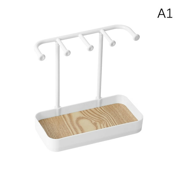 Double Layered With Drawers Earring Display Rack Necklace Ring Storage Organizer Rack Jewelry Hanger Holder Organizer Rack Tray