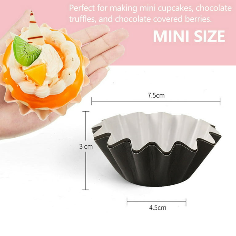 Webake Silicone Baking Cups Cupcake Liners Muffin Tin, 3 Inch Brioche