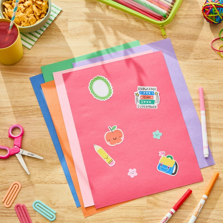 Pen+Gear Heavyweight Construction Paper, Assorted Colors, 9" x 12", 50 Sheets