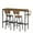 Wood Stools, variant on BTMWAY Counter Height Dining Bar Table and 2 Chair Set with Foldable Bottle Storage Rack, Industric Brown