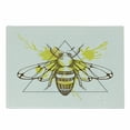 thumbnail image 1 of Queen Bee Cutting Board, Makhenda Patterned Bee on Color Splashed Background Hand Drawn Doodle Sketch, Decorative Tempered Glass Cutting and Serving Board, Small Size, Brown Yellow, by Ambesonne, 1 of 1