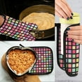 thumbnail image 5 of Yayeee Oven Mitts and Pot Holder Set of 2 Heat Resistant Kitchen Gloves Baking Hot Pad, Colorful Block Pattern, 5 of 5