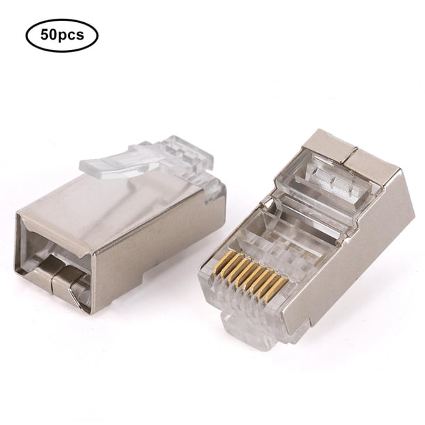 Conector modular R NikouMX 50 piezas Cat6 RJ45 Conector C Diseño de ...