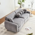 thumbnail image 4 of 84'' Modern Chenille Sectional Sofa, Modular Cloud Sofa for Living Room, Love Seat with Ball Pillows for Living Room Apartment Rental Room，Gray, 4 of 8
