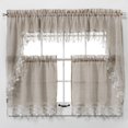 thumbnail image 3 of Renaissance Home Fashion Lillian Kitchen Curtains, Set of 2 with Macrame Band, 3 of 4