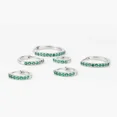 thumbnail image 2 of ERICAJEWELS Emerald Green CZ Beaded Hoop Earrings Tiny Green Huggies Perfect Gift,Silver, 2 of 5