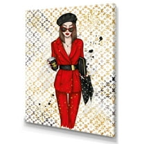 Designart High End Fashionista II Canvas Wall Art