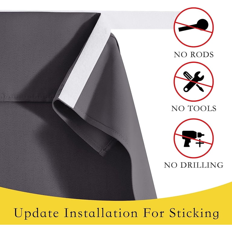 NICETOWN Blackout Door Curtain 36x80 Inches Gray photo 4