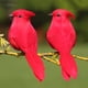 thumbnail image 5 of Loros Plumas Artificiales Artesanal Jardín Pájaros Imitación () Rojo, 5 of 9