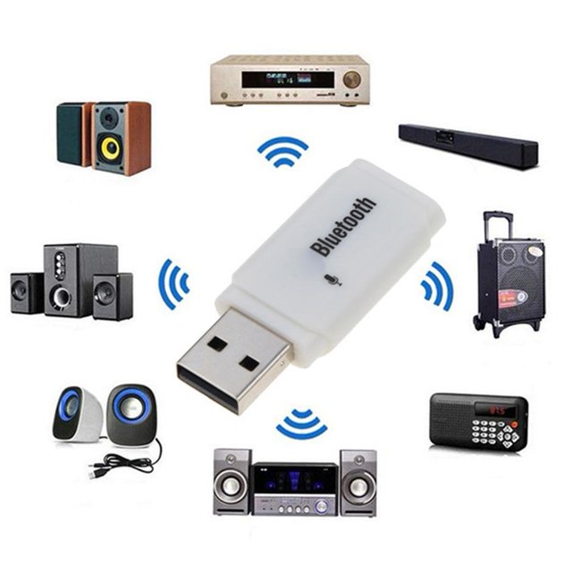 Adaptador Inalámbrico De Audio Del Receptor Usb Receptor USB Adaptador de audio de música Micrófono incorporado Adaptador de audio inalámbrico USB