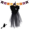 thumbnail image 6 of sruoe Halloween Decoration, Halloween Hanging Decorations, Window Decor, Witch Ghost Decorative Hanging, Venue Layout Props Hanging Ghosts, Halloween Scene Decoration Pendants for Indoor Living Room, 6 of 6
